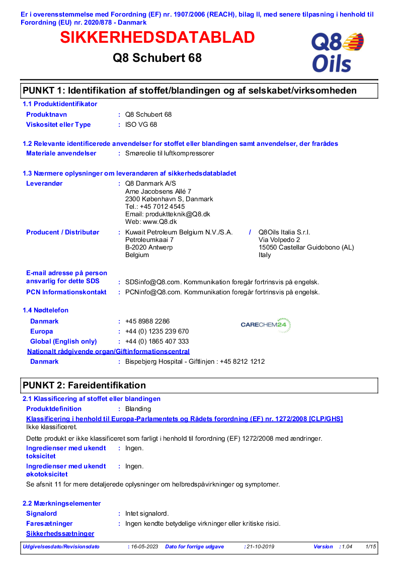 

Sikkerheds datablad 2388100

